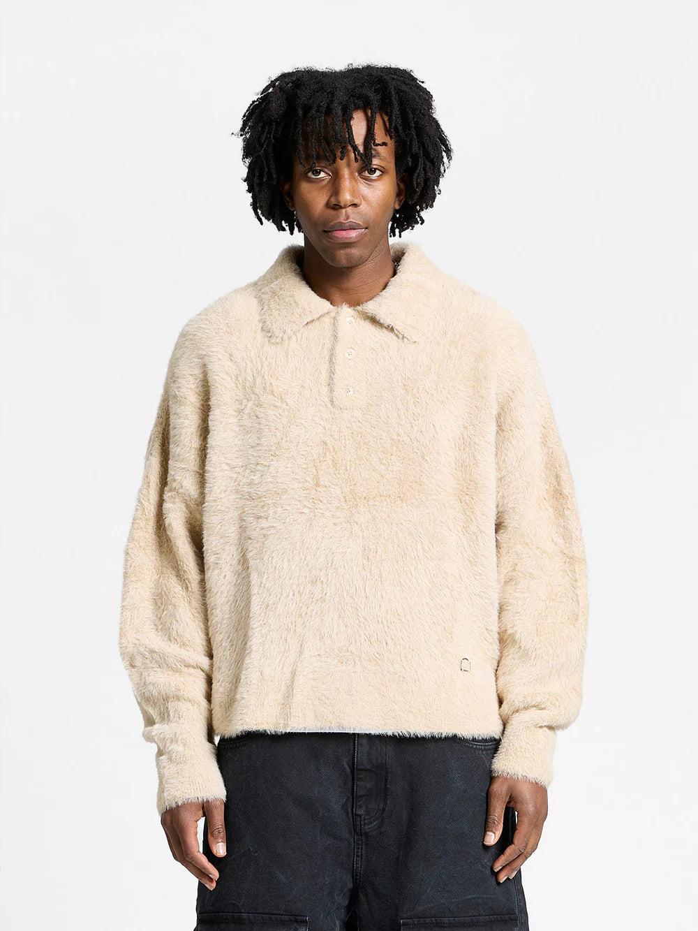 RETERNITY - CLAIR FURRY KNIT POLO