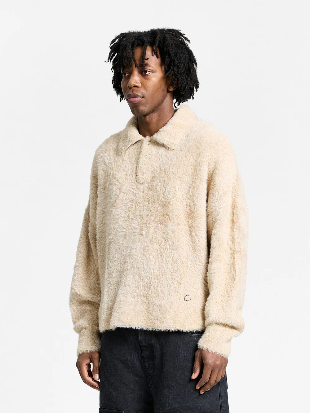 RETERNITY - CLAIR FURRY KNIT POLO