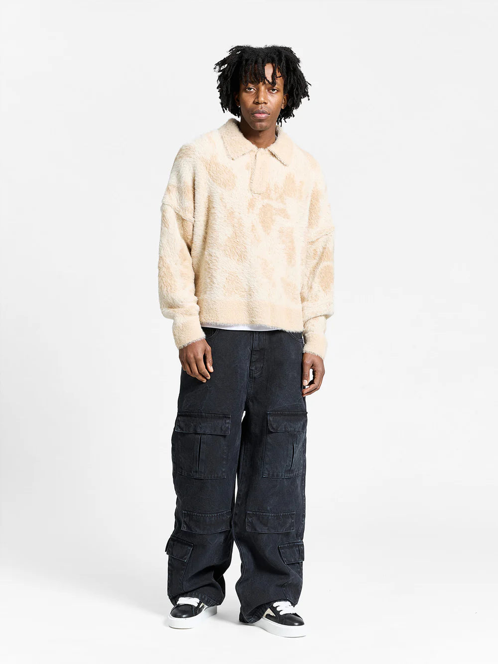 RETERNITY - CLAIR FURRY KNIT POLO