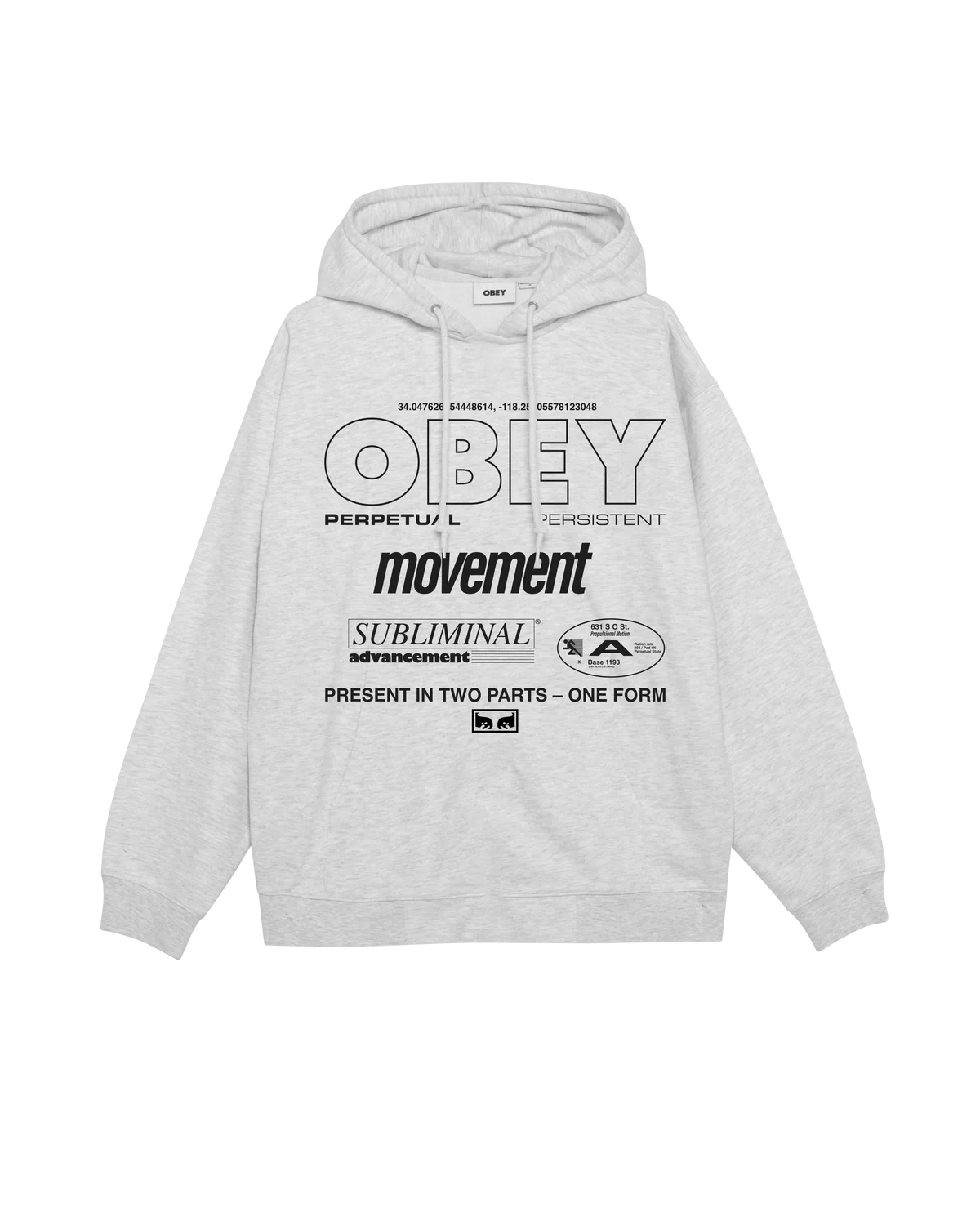OBEY - PERSISTENT MOVEMENT PREMIUM ZIP HOOD