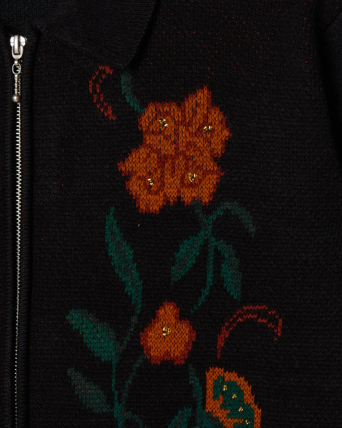 OBEY - FLORAL ZIP CARDIGAN