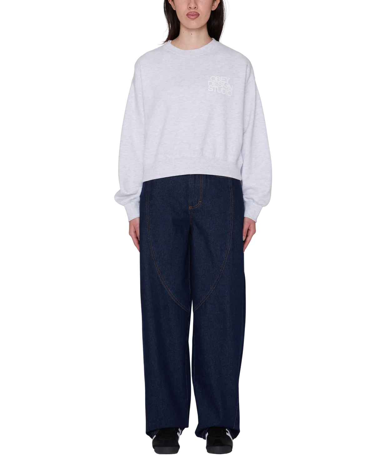 OBEY - OBEY DESIGN STUDIO CROPPED CREWNECK