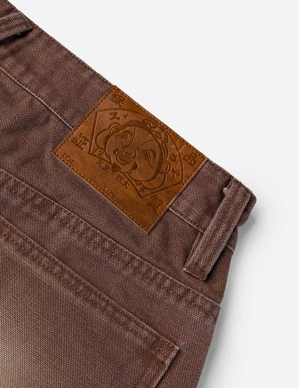 EVISU - HEAVY WASHED AND DISTRESSED DAICOCK JEANS