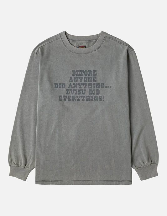 EVISU - REVERSED SEAGULL SLOGAN LONG-SLEEVE T-SHIRT