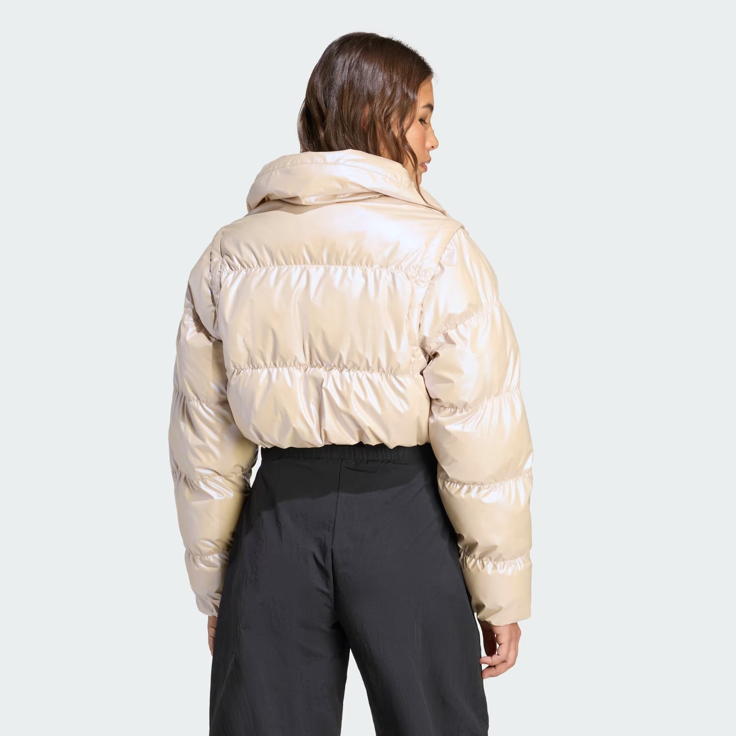 ADIDAS ORIGINALS - ESSENTIALS GLOSSY PUFFER JACKET 2 IN 1