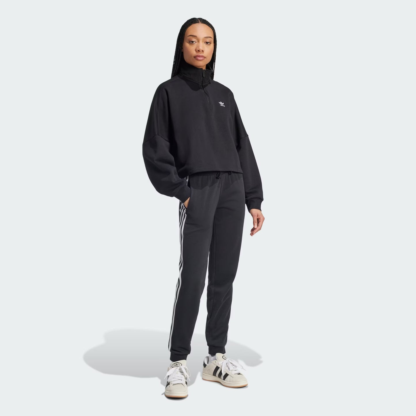 ADIDAS ORIGINALS - ESSENTIALS 1/2 ZIP FLEECE SWEATSHIRT