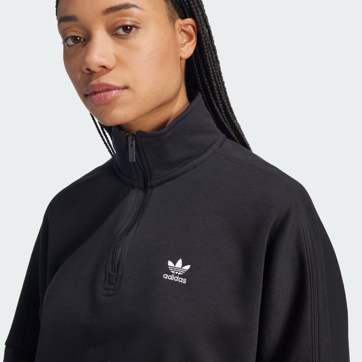 ADIDAS ORIGINALS - ESSENTIALS 1/2 ZIP FLEECE SWEATSHIRT