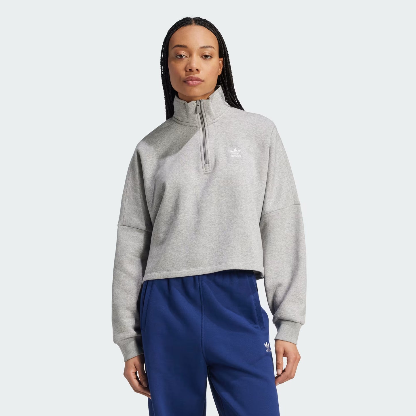 ADIDAS ORIGINALS - ESSENTIALS 1/2 ZIP FLEECE SWEATSHIRT