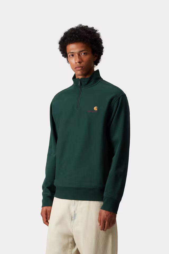 CARHARTT WIP - HALF ZIP AMERICAN SCRIPT SWEATSHIRT