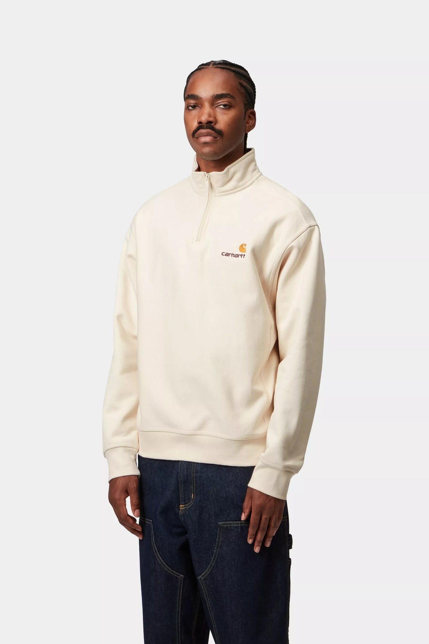 CARHARTT WIP - HALF ZIP AMERICAN SCRIPT SWEATSHIRT