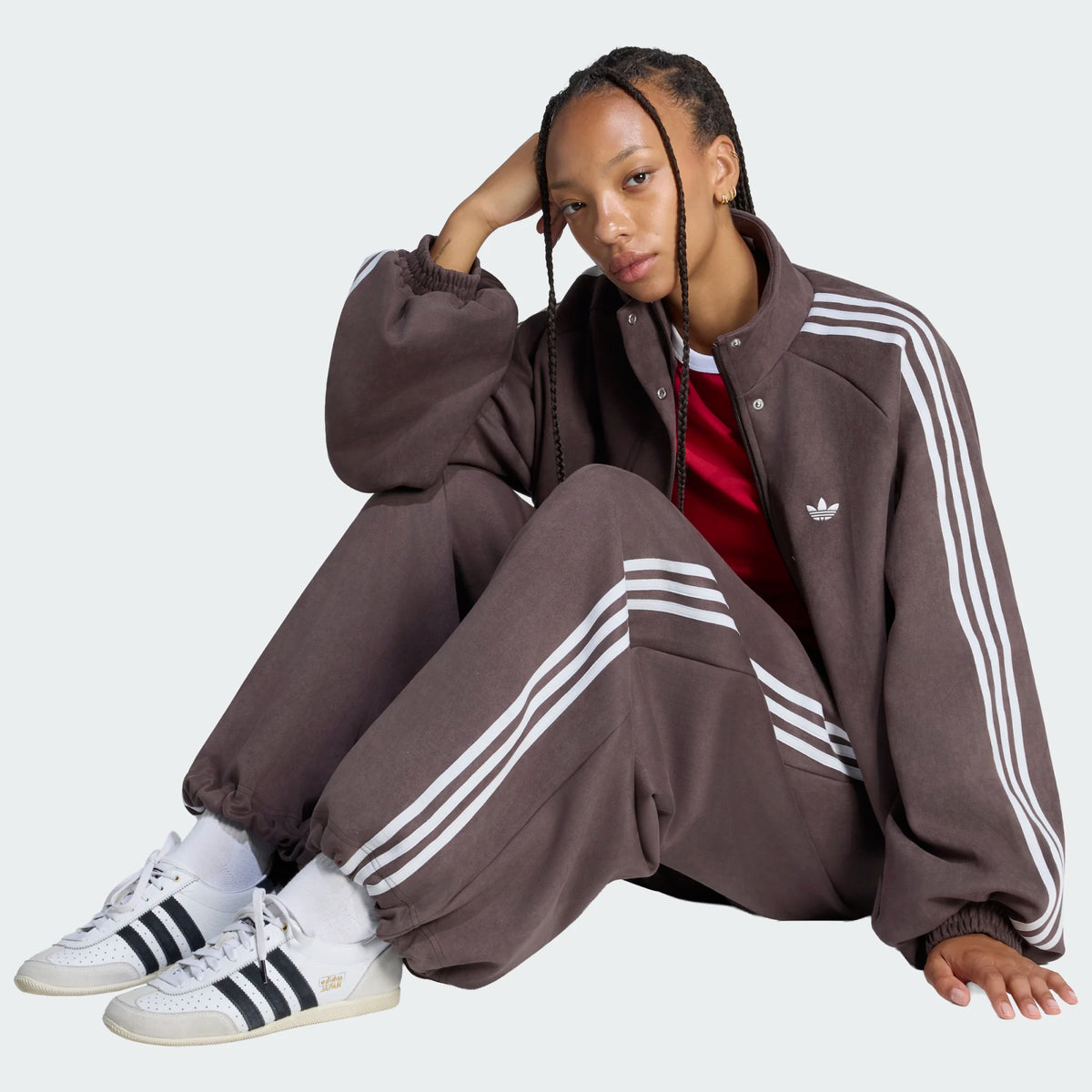 ADIDAS ORIGINALS - FAUX SUEDE TRACK TOP