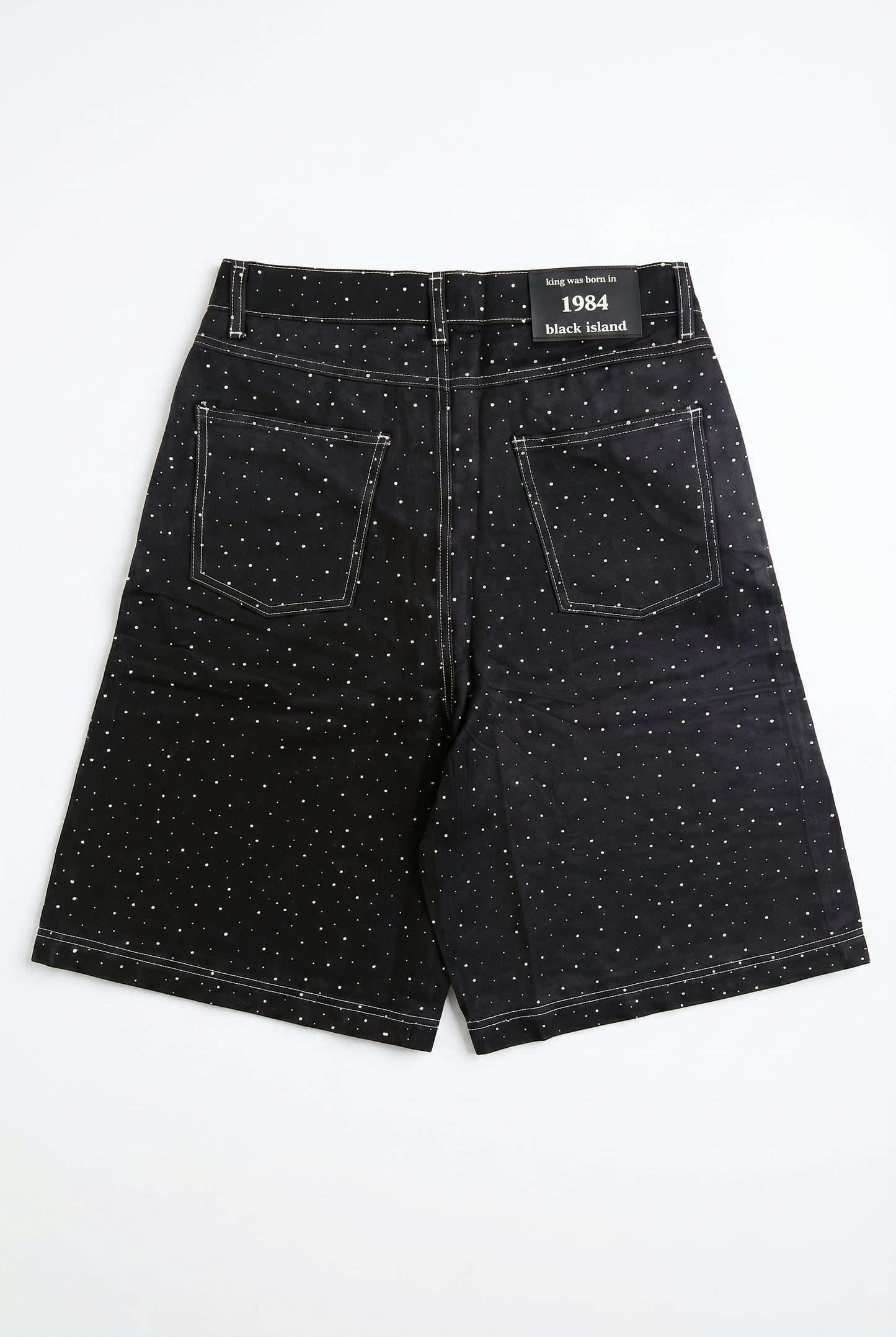 BLACK ISLAND - STUDDED DENIM CAPRI SHORTS