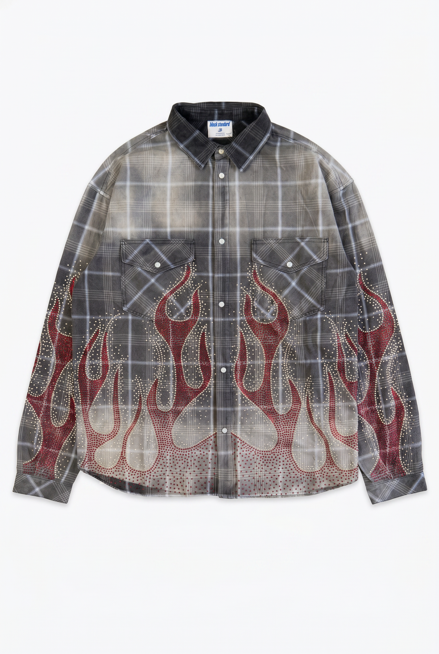 BLACK ISLAND - FLAME STUD CHECK SHIRT