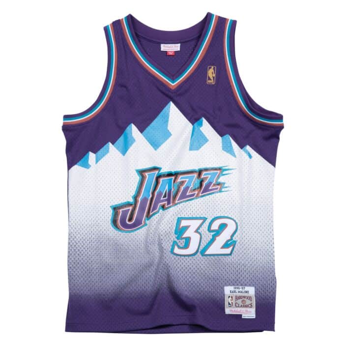 MITCHELL & NESS - SWINGMAN JERSEY UTAH JAZZ ROAD 1998-99 KARL MALONE