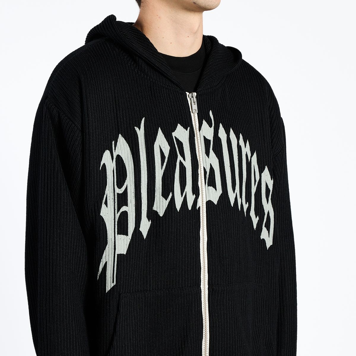 PLEASURES - TWITCH KNITTED ZIP HOODIE