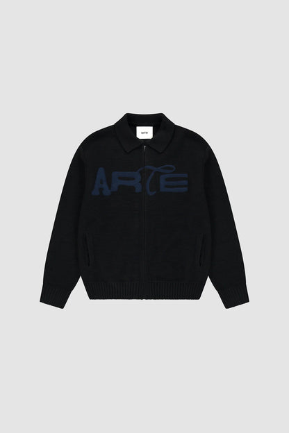 ARTE - STENCIL ZIP CARDIGAN