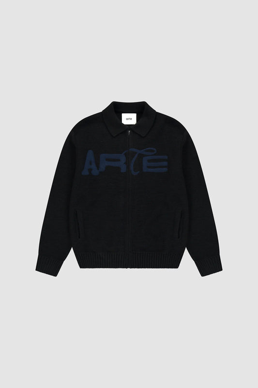ARTE - STENCIL ZIP CARDIGAN