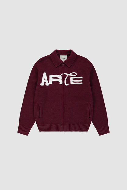 ARTE - STENCIL ZIP CARDIGAN