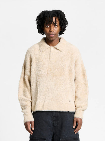 RETERNITY - CLAIR FURRY KNIT POLO