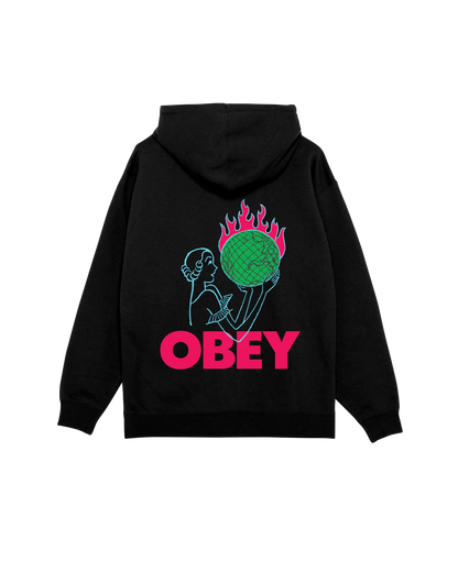 OBEY - WORLD IN FLAMES PREMIUM PULLOVER