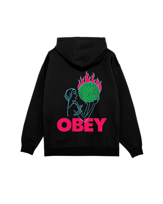 OBEY - WORLD IN FLAMES PREMIUM PULLOVER