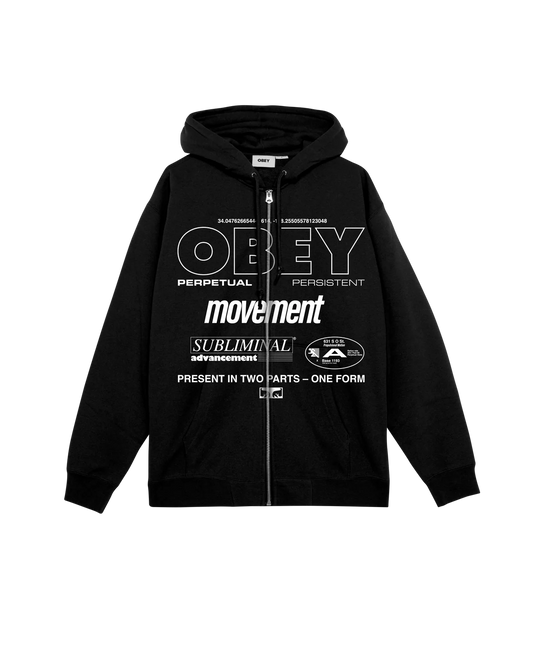 OBEY - PERSISTENT MOVEMENT PREMIUM ZIP HOOD