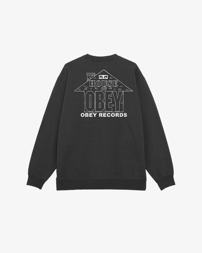 OBEY - HOUSE OF OBEY RECORDS PREMIUM CREWNECK