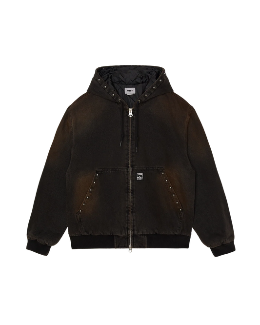 OBEY - STUDDED ZIP UP JACKET