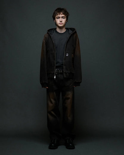 OBEY - STUDDED ZIP UP JACKET