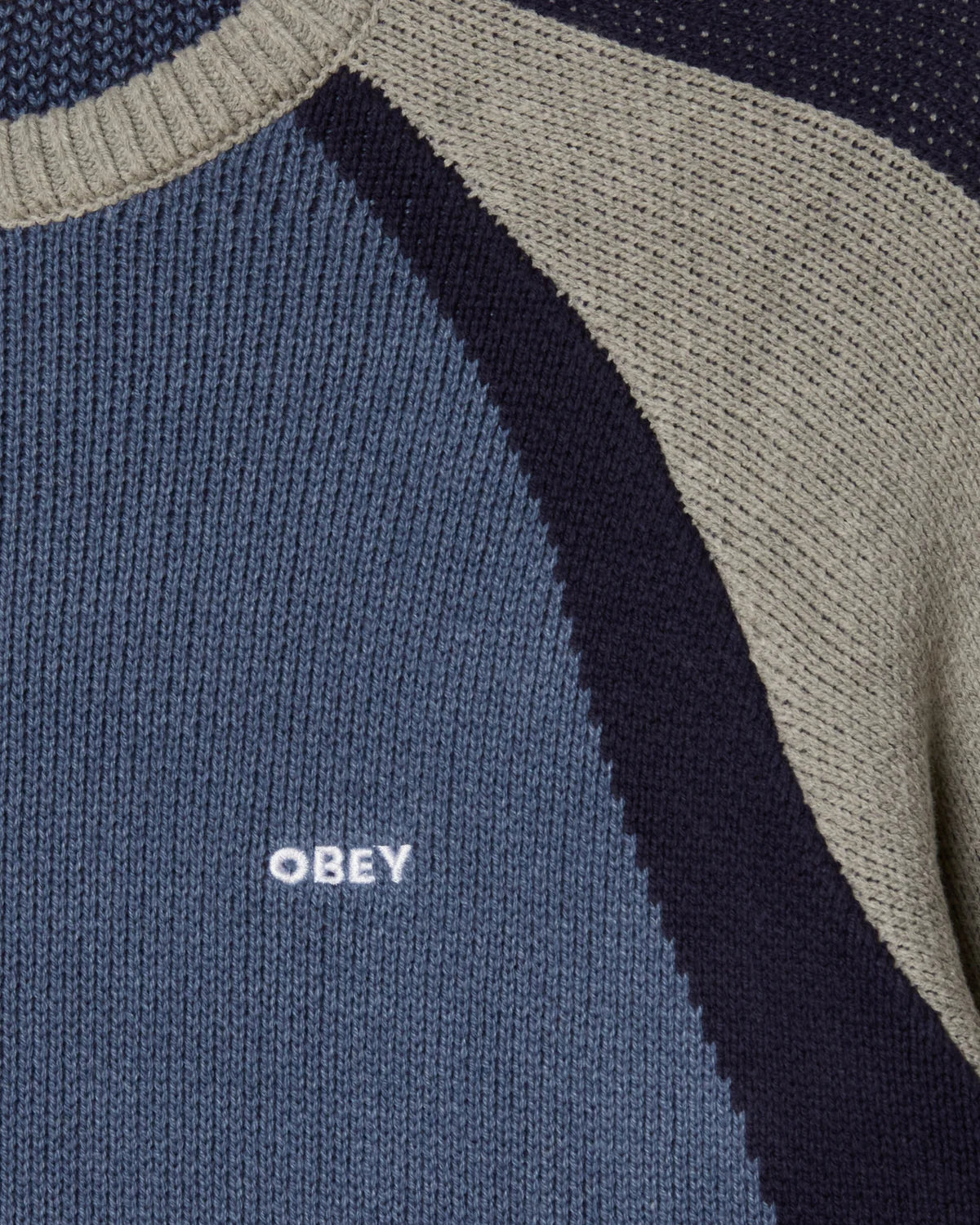 OBEY - RAGLAN CREW NECK SWEATER