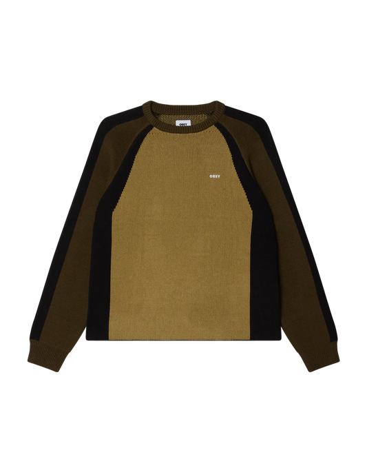 OBEY - RAGLAN CREW NECK SWEATER