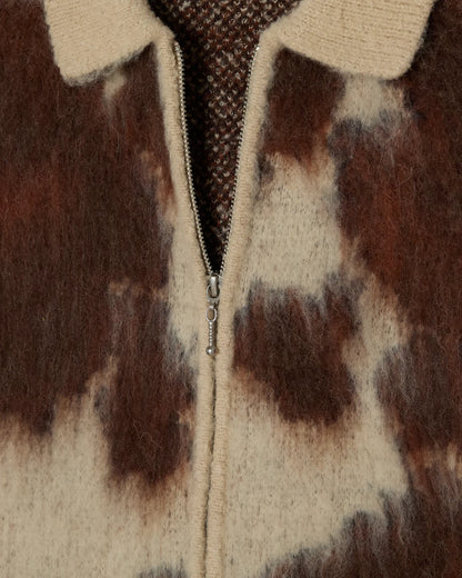 OBEY - COW PATTERN ZIP SWEATER