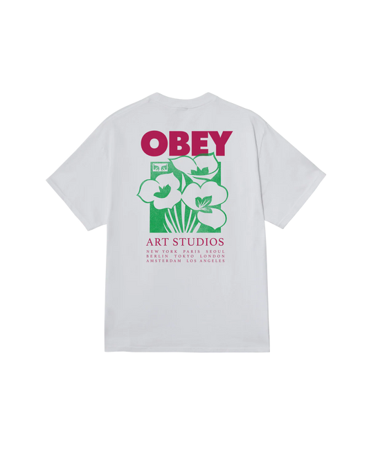 OBEY - ART STUDIO FLOWERS CLASSIC T-SHIRT
