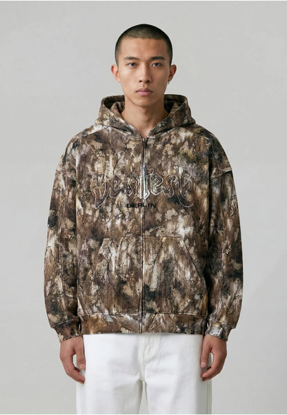 VERTERE - STONE LOGO ZIP HOODIE