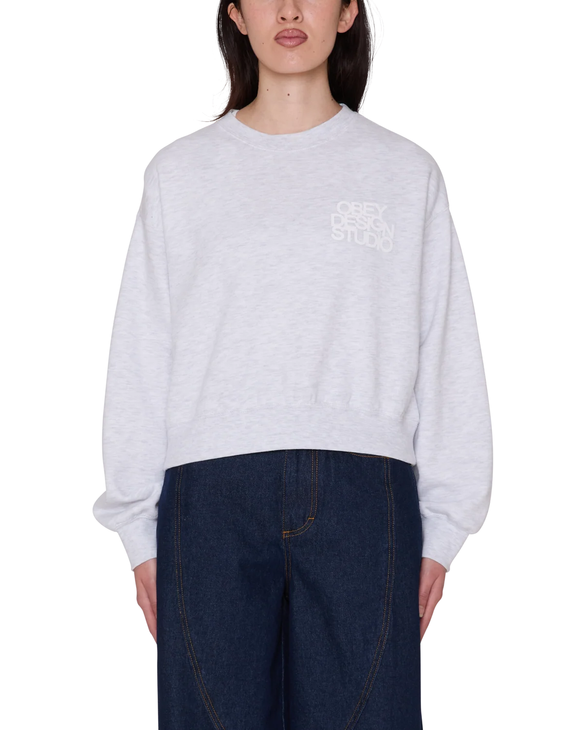 OBEY - OBEY DESIGN STUDIO CROPPED CREWNECK