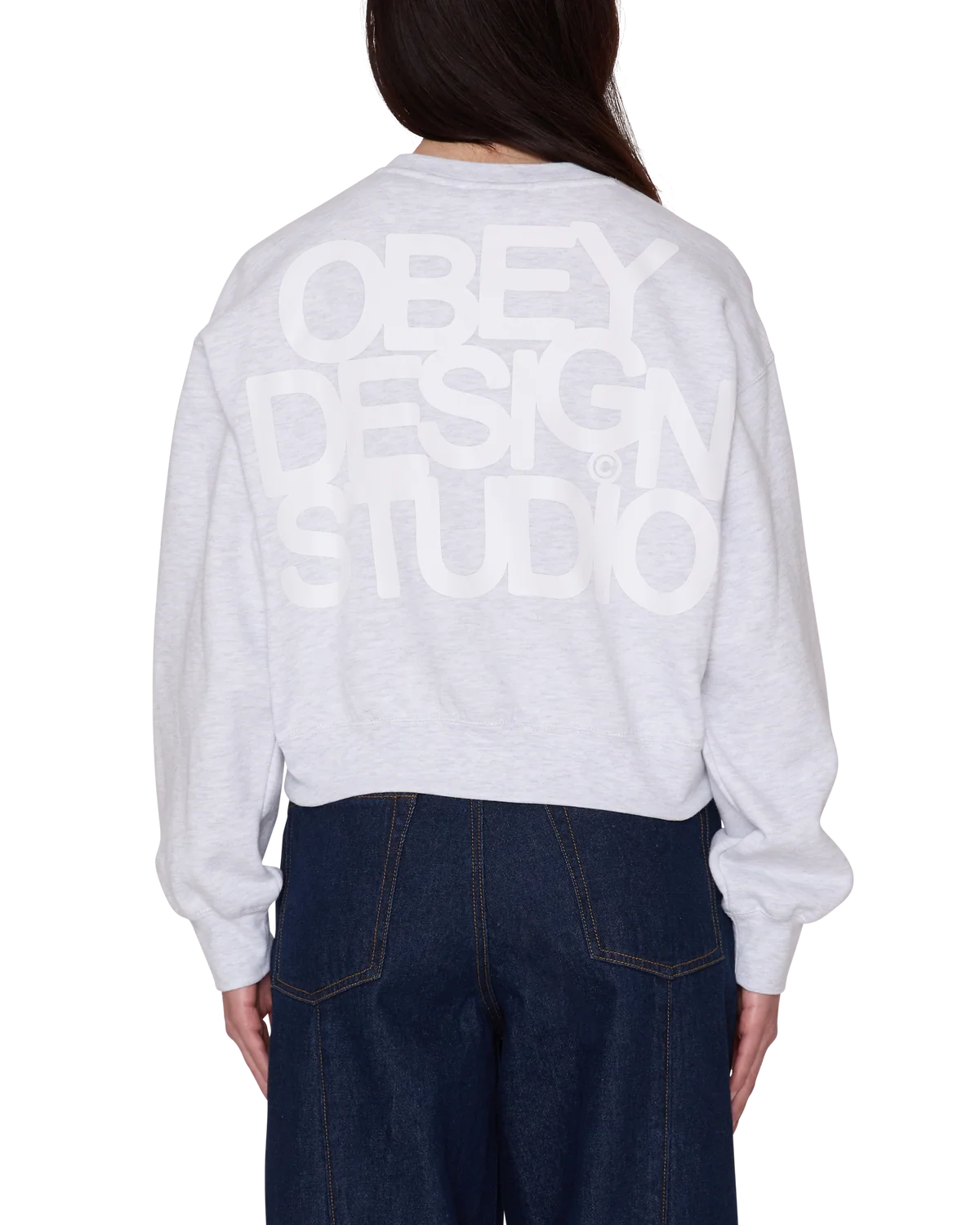 OBEY - OBEY DESIGN STUDIO CROPPED CREWNECK