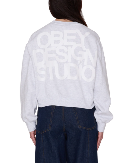 OBEY - OBEY DESIGN STUDIO CROPPED CREWNECK