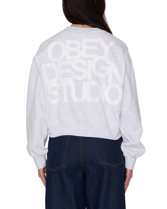 OBEY - OBEY DESIGN STUDIO CROPPED CREWNECK