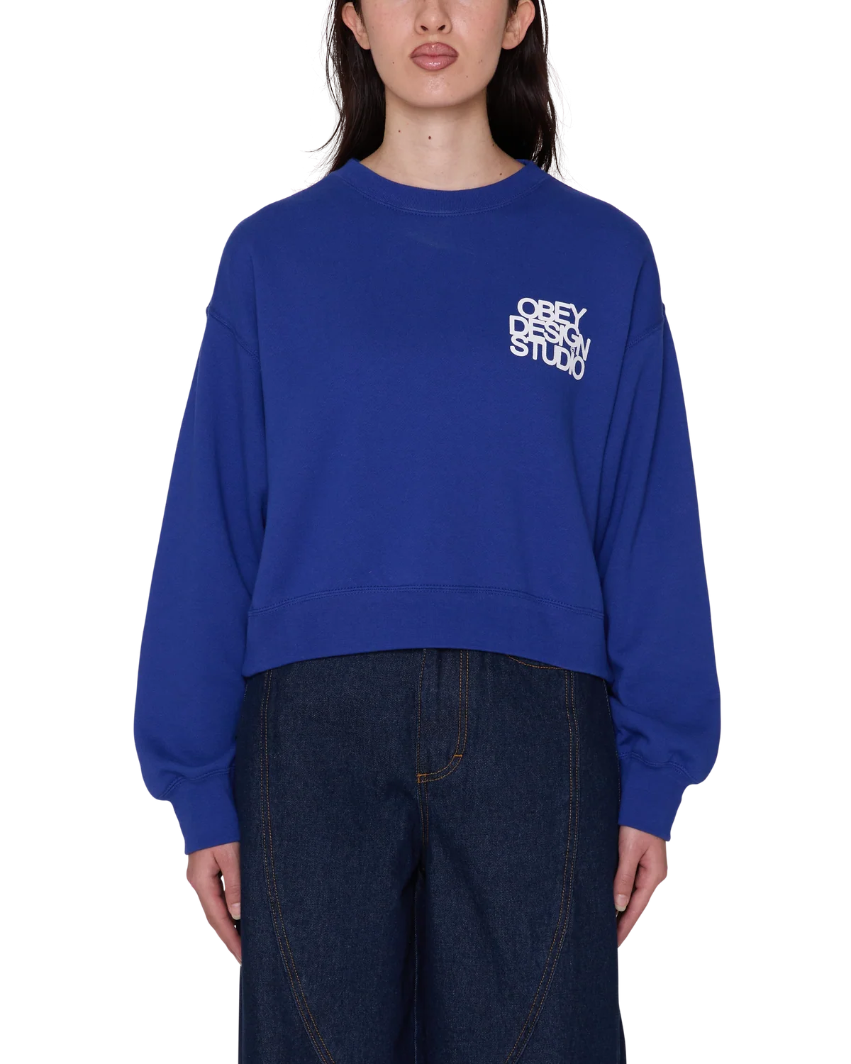 OBEY - OBEY DESIGN STUDIO CROPPED CREWNECK