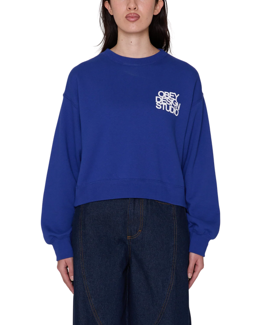 OBEY - OBEY DESIGN STUDIO CROPPED CREWNECK