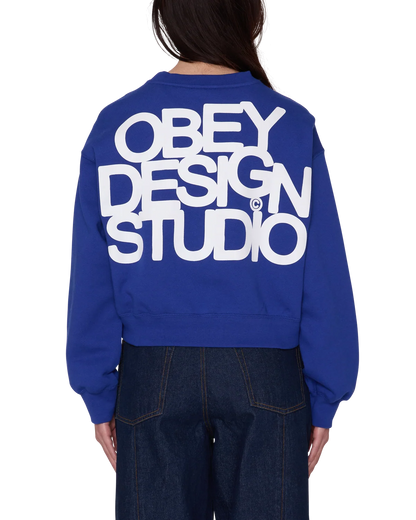 OBEY - OBEY DESIGN STUDIO CROPPED CREWNECK
