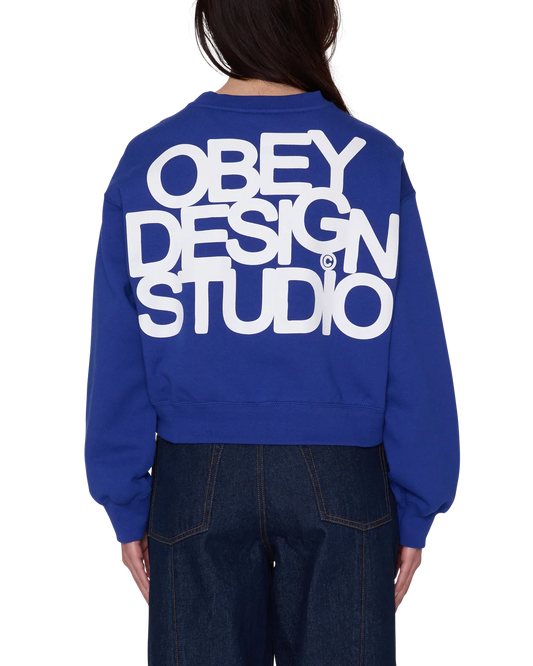 OBEY - OBEY DESIGN STUDIO CROPPED CREWNECK
