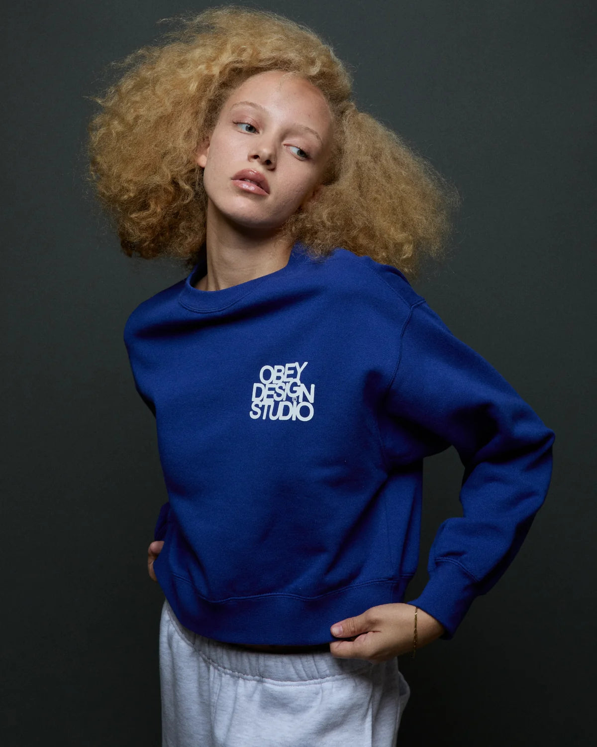 OBEY - OBEY DESIGN STUDIO CROPPED CREWNECK
