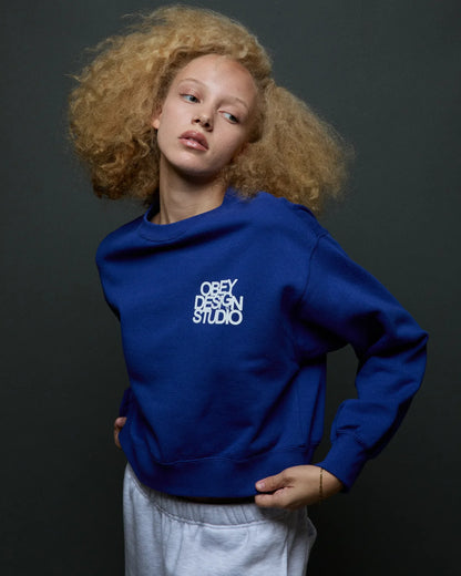 OBEY - OBEY DESIGN STUDIO CROPPED CREWNECK