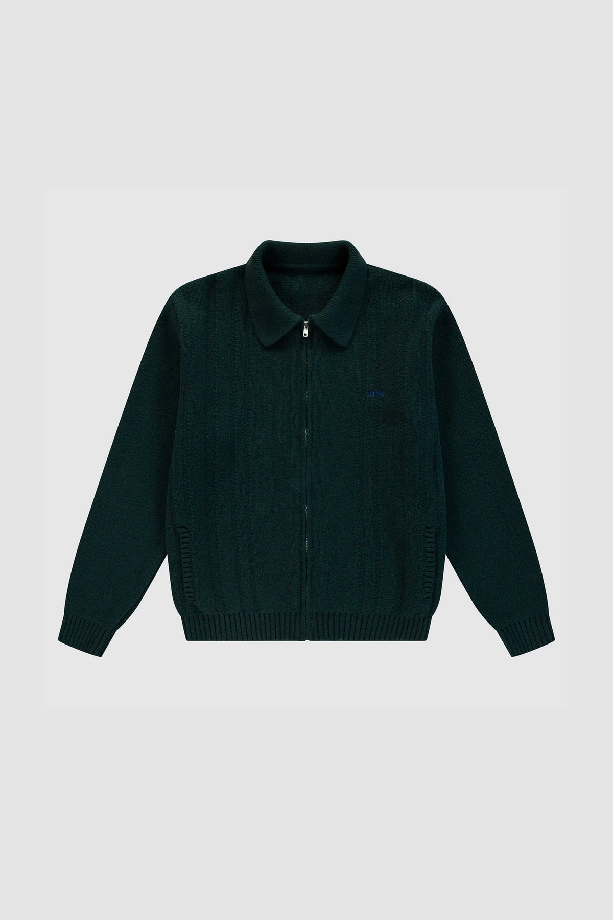 ARTE - CABLE KNIT ZIP CARDIGAN