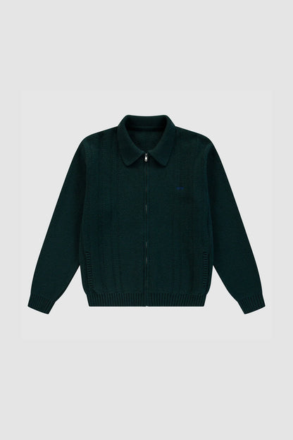 ARTE - CABLE KNIT ZIP CARDIGAN