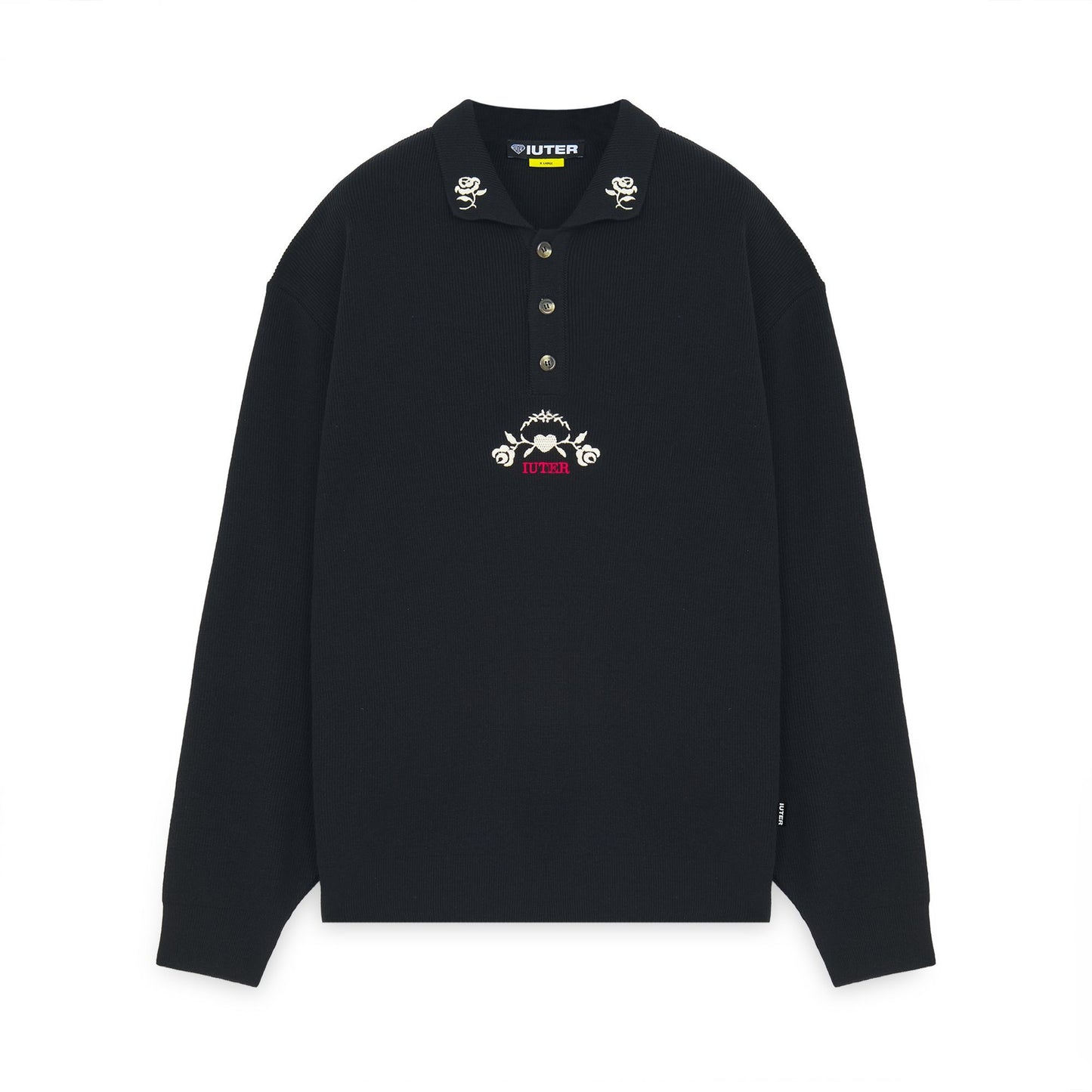 IUTER - FLORAL KNIT POLO