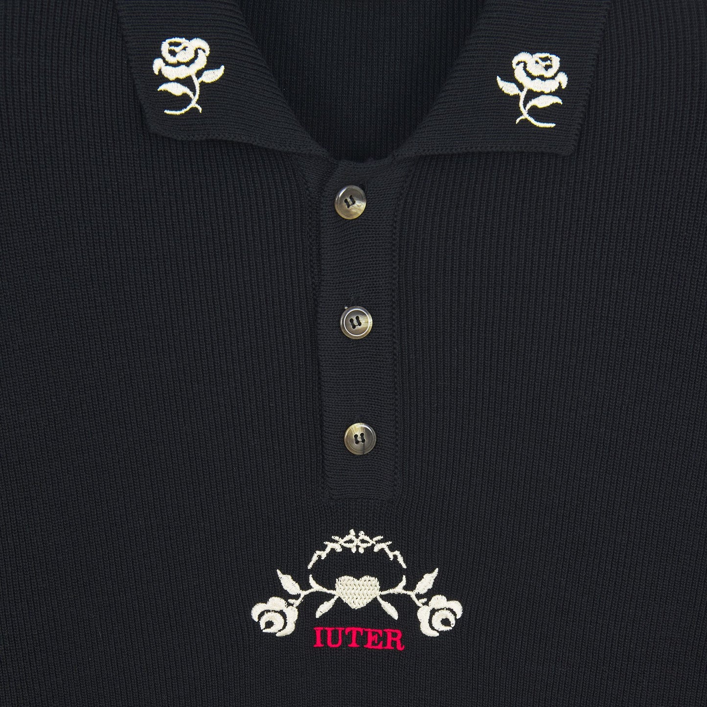 IUTER - FLORAL KNIT POLO