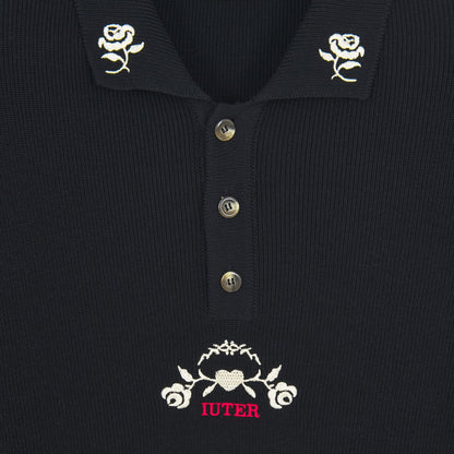 IUTER - FLORAL KNIT POLO
