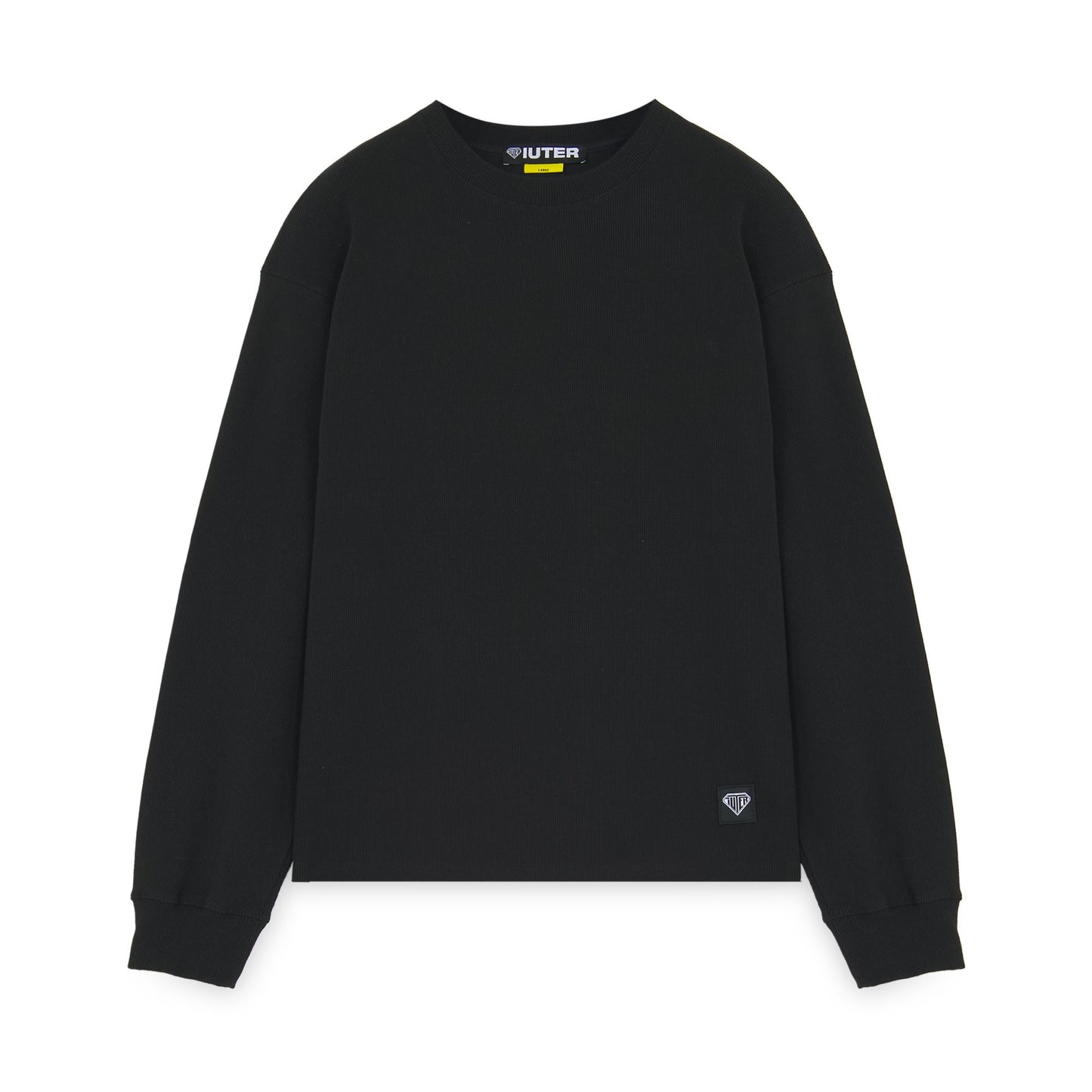IUTER - LABEL RIBBED LS TEE